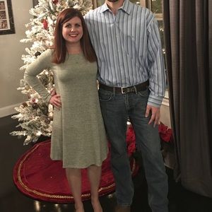 Gap gold and gray swing dress